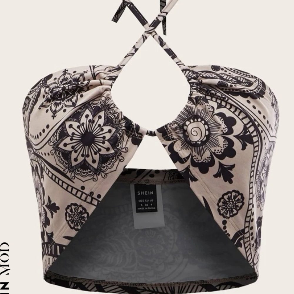 Small paisley halter top